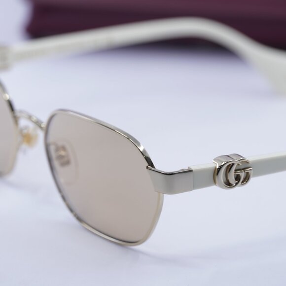 Gucci GG1593S 002 Oval Sunglasses - Endura Gold/Nude with Inner Flash - Picture 9 of 11